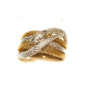 K18 Pt900 ハーフ リング